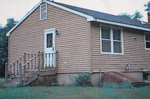 The south side of our house — no windows, no solar gain.